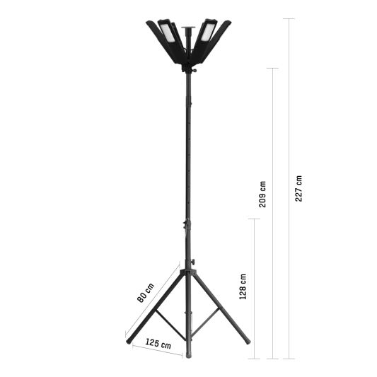 LED bouwlamp 360 graden draaibare daglichtlamp - voor schilder-en pleisterwerk