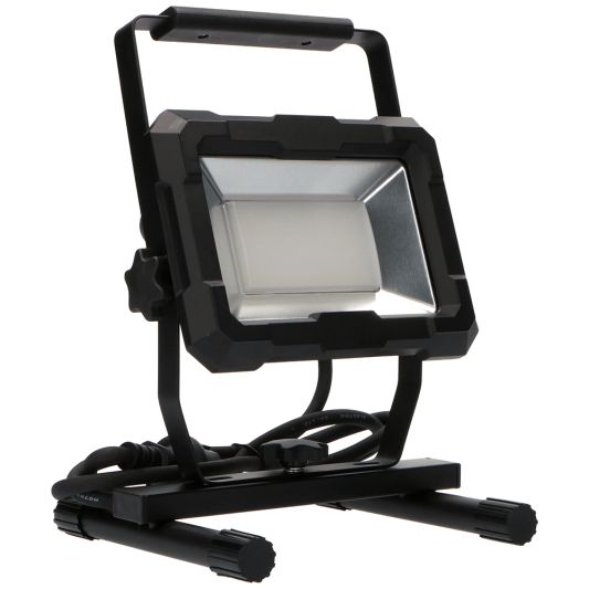 LED bouwlamp op standaard S-rek waterdicht met stekker – 50 Watt