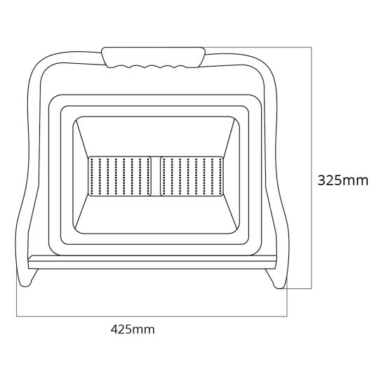 LED bouwlamp op standaard waterdicht klasse 2 – 80 Watt