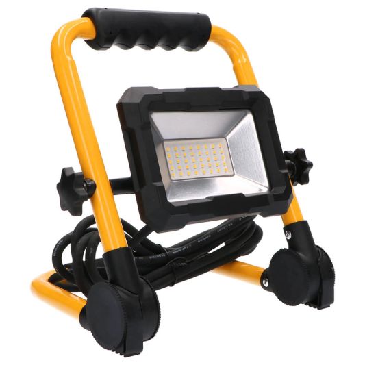 LED bouwlamp op standaard waterdicht met stekker – 30 Watt
