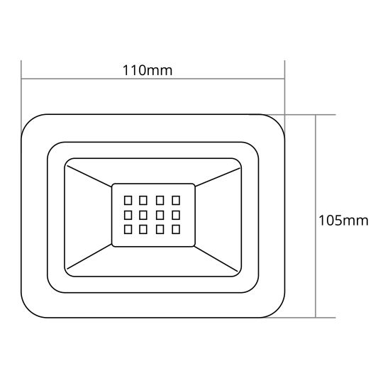 Led schijnwerper 10 watt wandmontage 800 lm