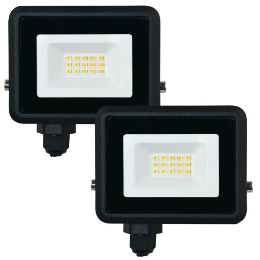 Led schijnwerper 10 watt wandmontage 800 lm Voordeelset 2 stuks