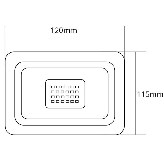 Led schijnwerper 20 watt wandmontage 1600 lm