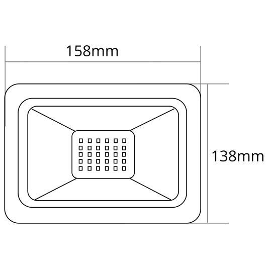 Led schijnwerper 30 watt wandmontage 2400 lm Voordeelset 2 stuks