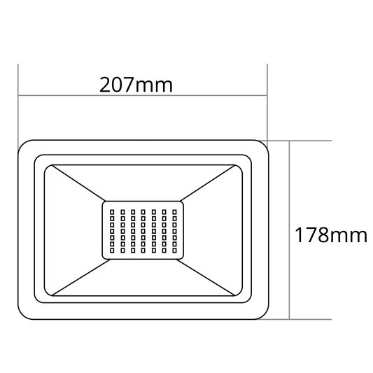 Led schijnwerper 50 watt wandmontage 4500 lm Voordeelset 2 stuks