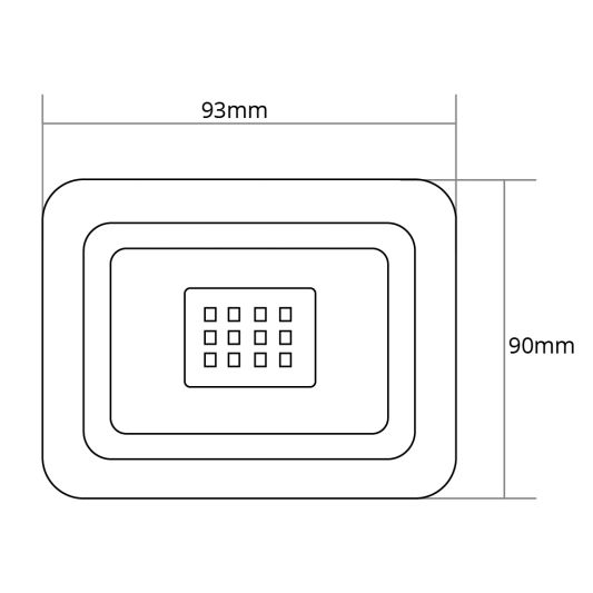 Led schijnwerper wit 10 watt wandmontage 800 lm