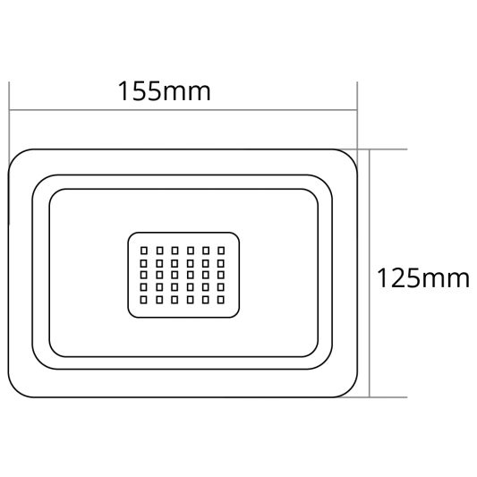 Led schijnwerper wit 30 watt wandmontage 2400 lm