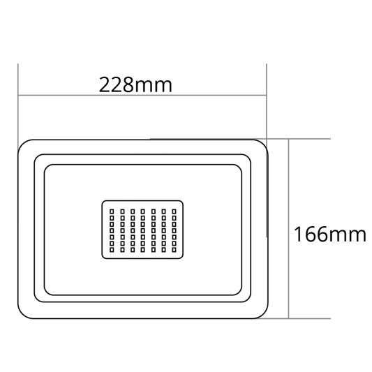 Led schijnwerper wit 50 watt wandmontage 4000 lm