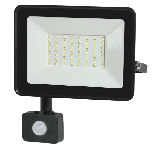 LED schijnwerper aluminium met sensor - 50 Watt