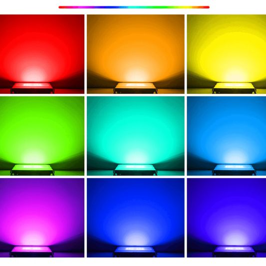 LED schijnwerper/bouwlamp op Wifi RGBWW 100 Watt IP65 - complete set