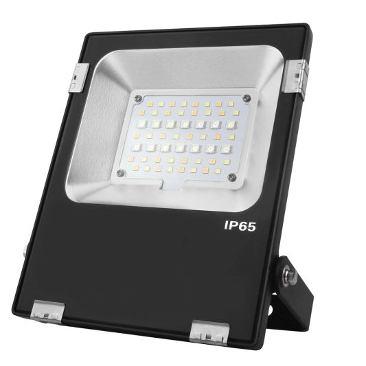 LED schijnwerper/bouwlamp op Wifi RGBWW 20 Watt IP65 - complete set