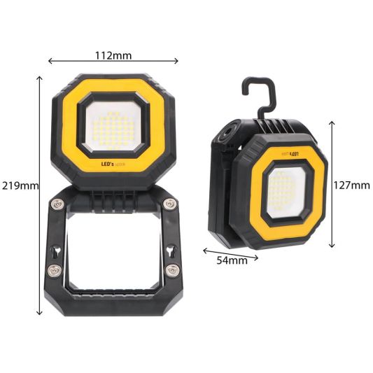 LED werklamp compact en oplaadbaar 10 Watt 1000 Lumen