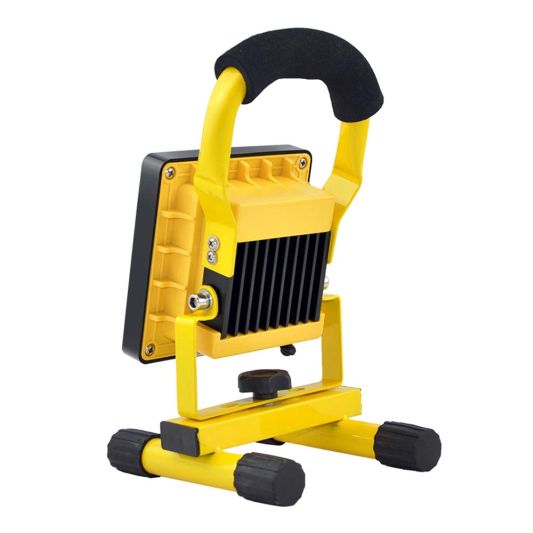 Oplaadbare LED bouwlamp op accu met grondstandaard – 10 Watt