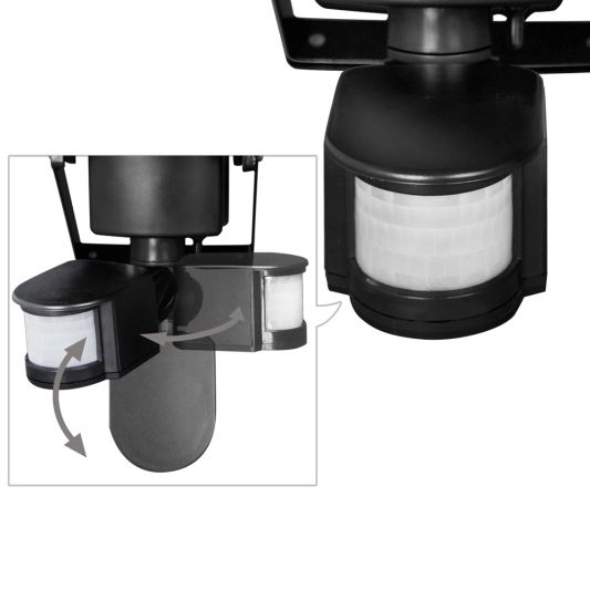 Solar LED bouwlamp James III met bewegingsmelder en los paneel