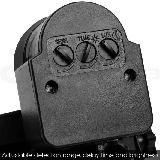 Solar LED bouwlamp James III met bewegingsmelder en los paneel